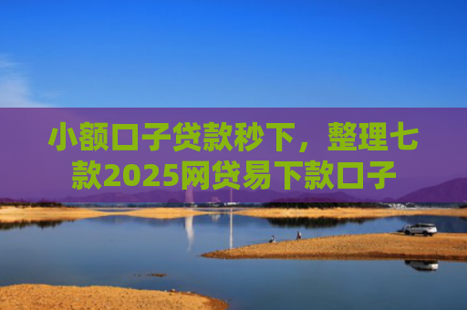 小额口子贷款秒下，整理七款2025网贷易下款口子