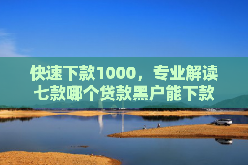 快速下款1000，专业解读七款哪个贷款黑户能下款