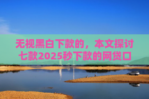 无视黑白下款的，本文探讨七款2025秒下款的网贷口子