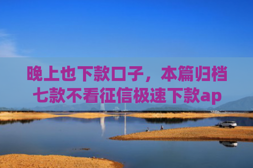 晚上也下款口子，本篇归档七款不看征信极速下款app