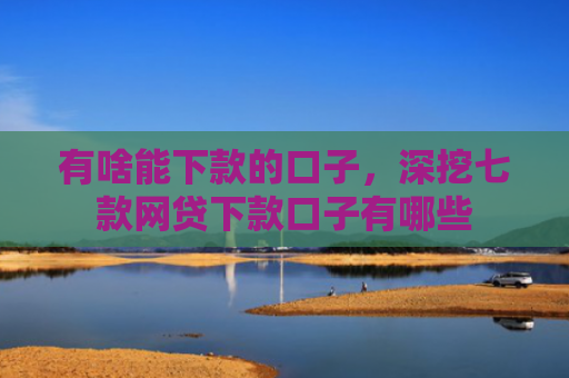 有啥能下款的口子，深挖七款网贷下款口子有哪些