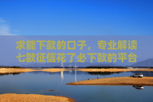 求能下款的口子，专业解读七款征信花了必下款的平台