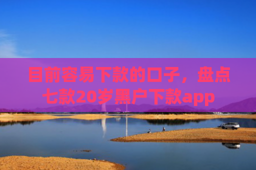 目前容易下款的口子，盘点七款20岁黑户下款app