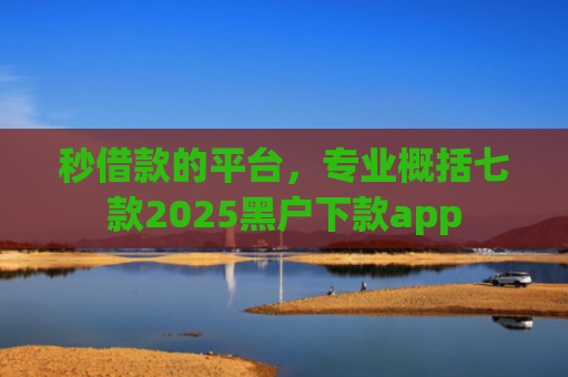 秒借款的平台，专业概括七款2025黑户下款app