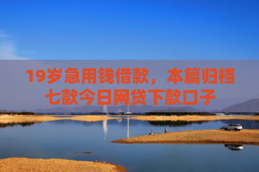 19岁急用钱借款，本篇归档七款今日网贷下款口子