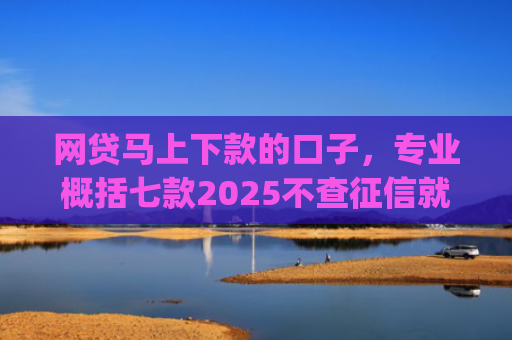 网贷马上下款的口子，专业概括七款2025不查征信就能下款的app