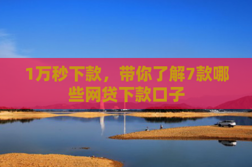 1万秒下款，带你了解7款哪些网贷下款口子