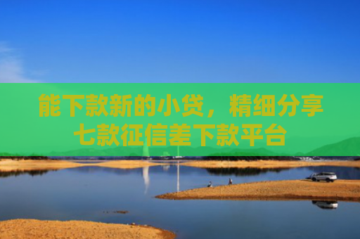 能下款新的小贷，精细分享七款征信差下款平台