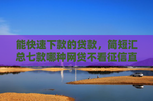 能快速下款的贷款，简短汇总七款哪种网贷不看征信直接下款