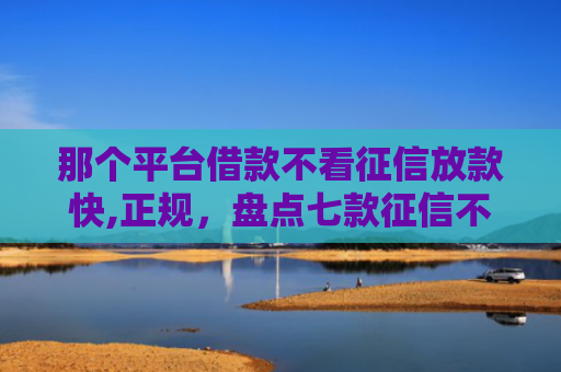 那个平台借款不看征信放款快,正规，盘点七款征信不好如何网贷下款快