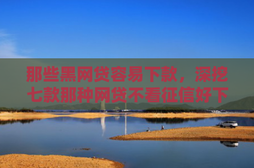 那些黑网贷容易下款，深挖七款那种网贷不看征信好下款吗